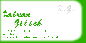 kalman gilich business card